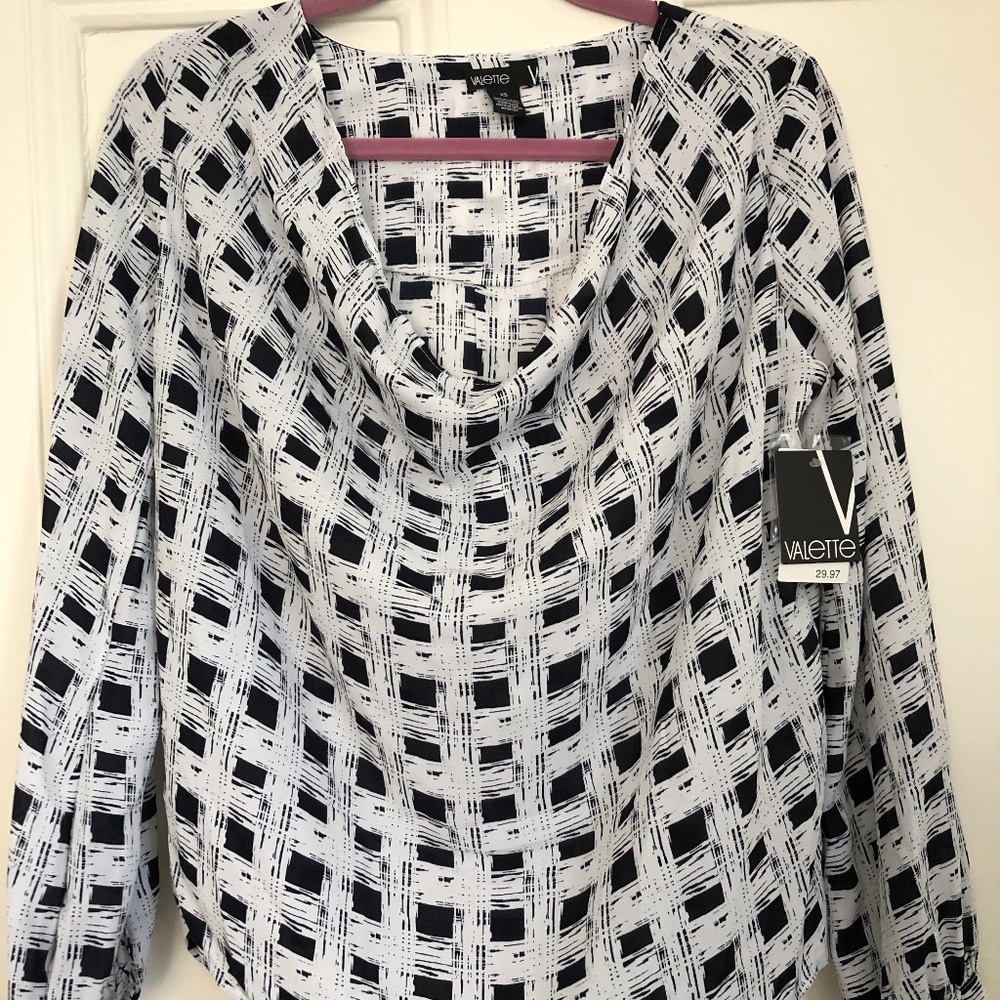 NEW Valette black and white blouse